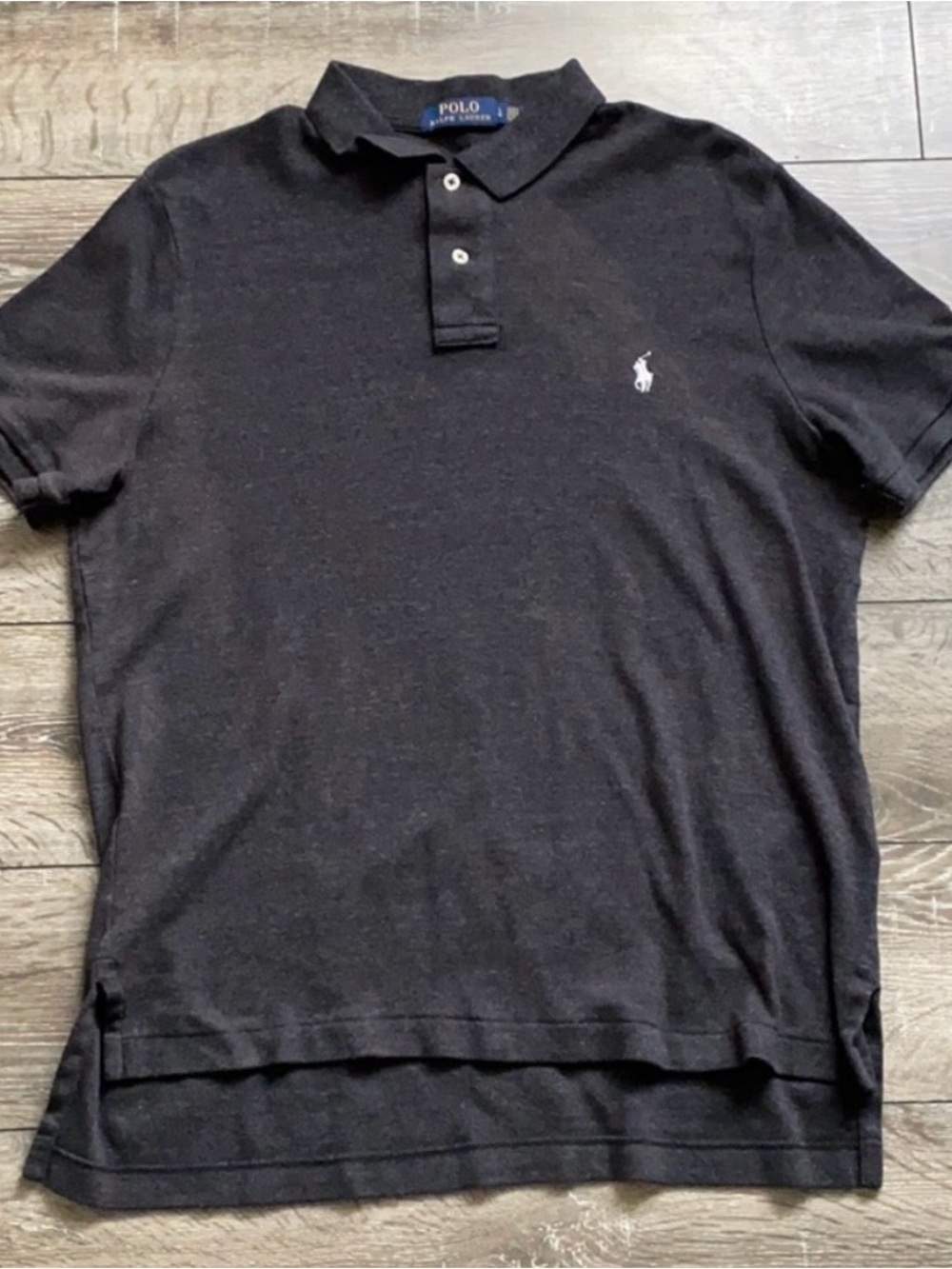 Ralph Lauren Black Classic Polo Shirt with Embroidered Pony